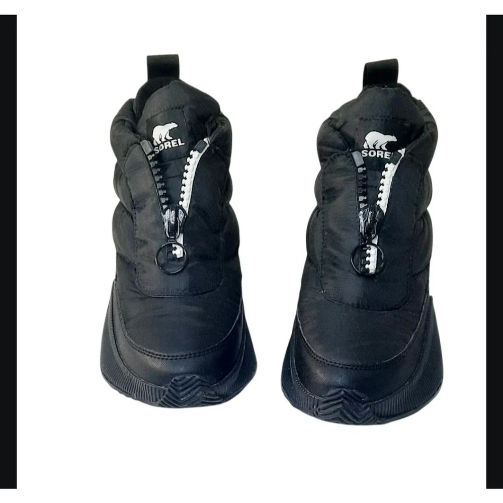 Sorel Out N About III Puffy Snow Shoes Women 9 Black Waterproof Boots NL4439-010